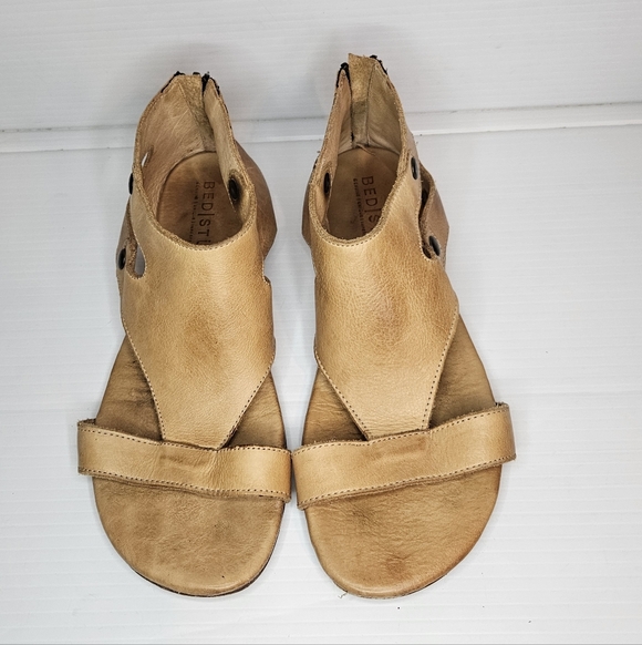 Bed Stu Soto Flat Ankle Sandals Women’s 9 – Tan Rustic Leather Lagenlook - Picture 3 of 12